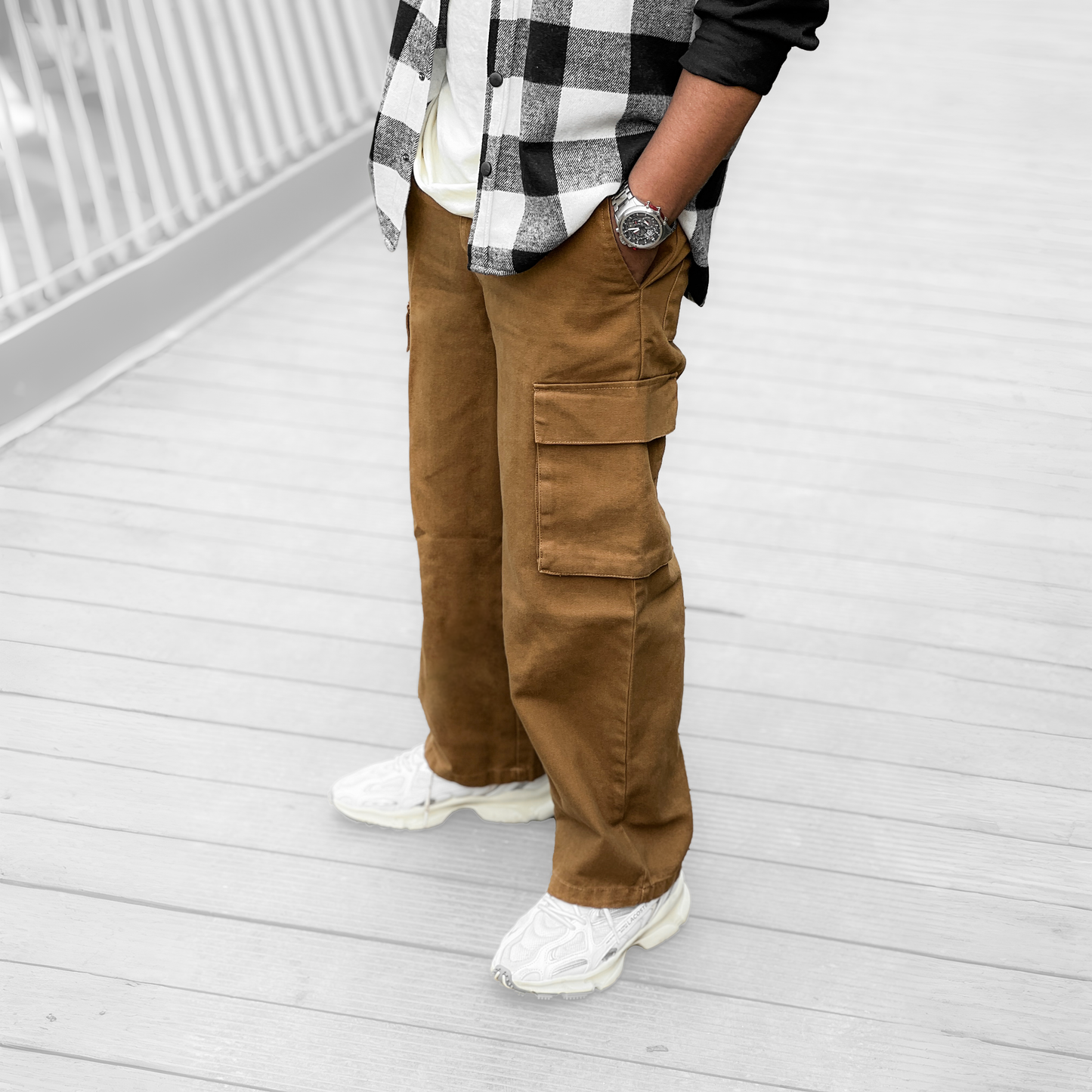 Wide Legged Cargo Pant | Brown | Unisex