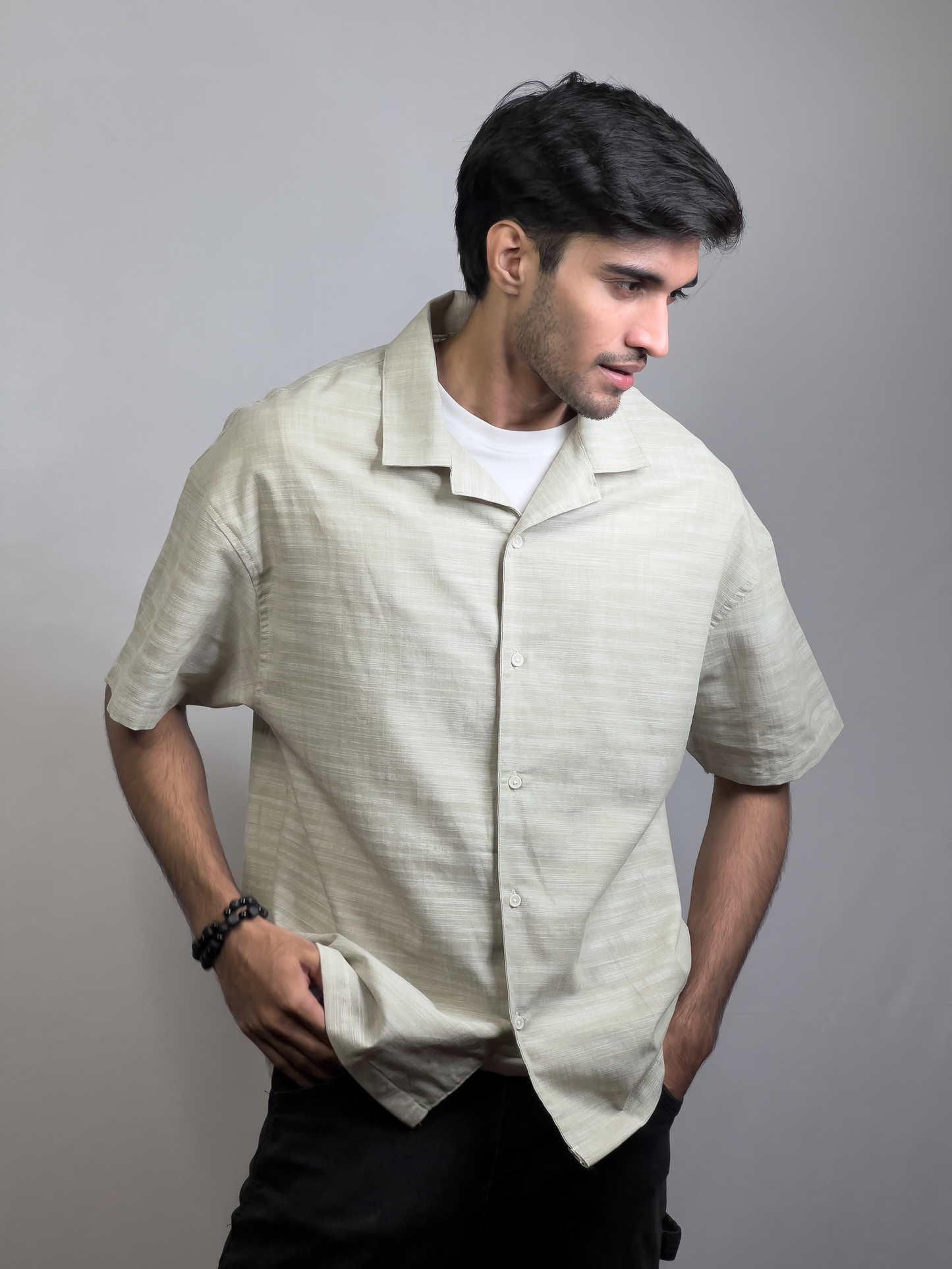 Cuban Collar Shirt | Mint Mocktail