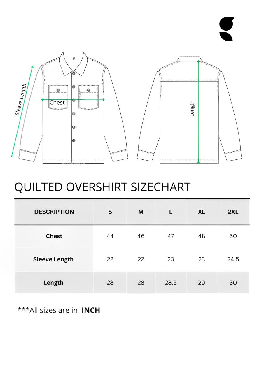 Quilted Overshirt | Olive