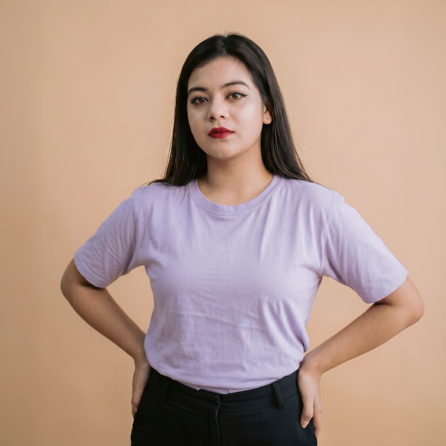 Round Neck  Half Sleeve   |  Pale Lavender