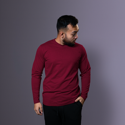 Round Neck Full Sleeve | Maroon