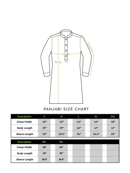 PANJABI | Elegant White | Embroidered Design