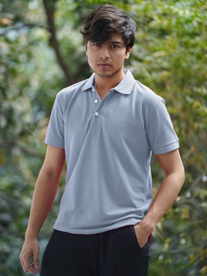 Solid Polo | Mist Blue