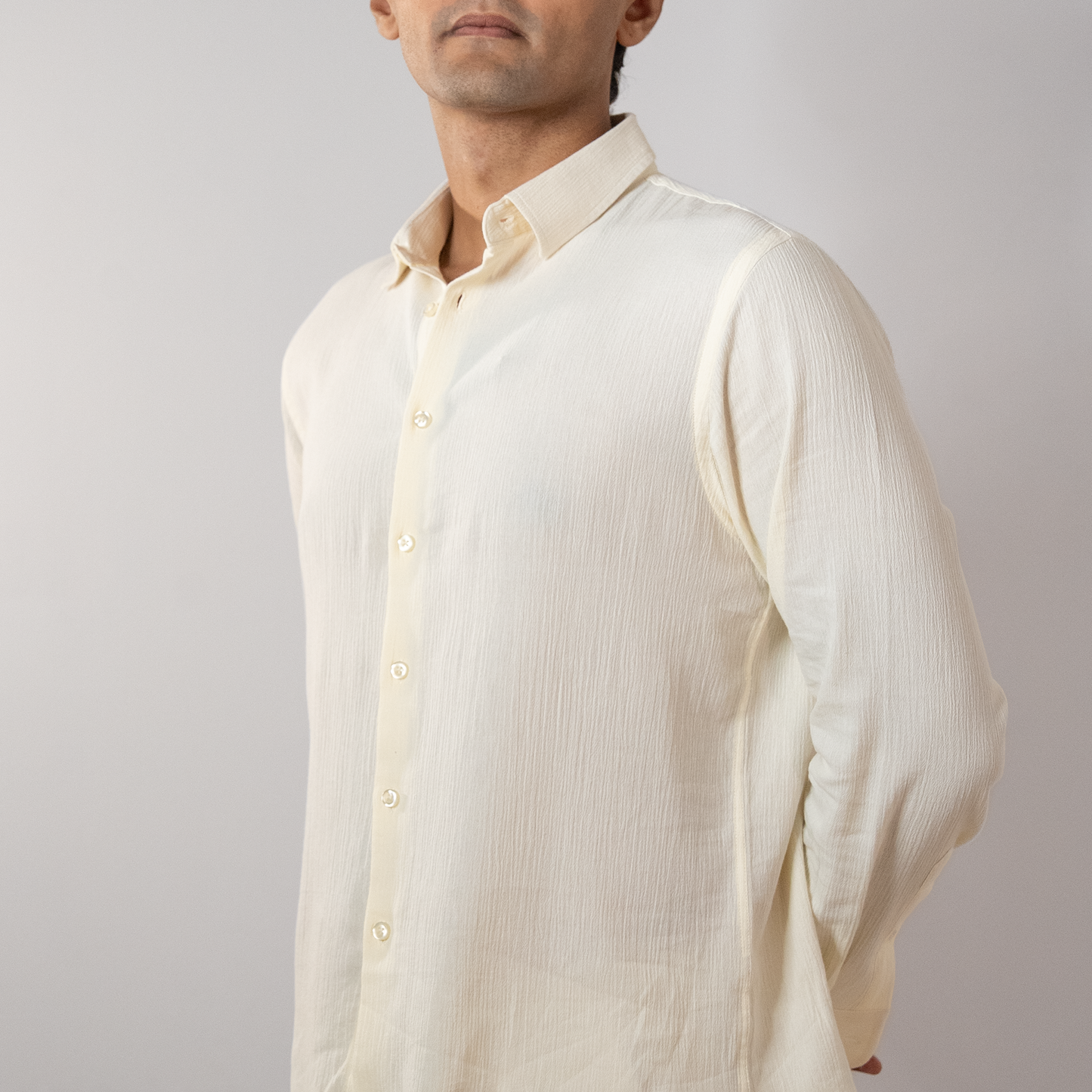 Viscose Boxy Fit shirt । Cream