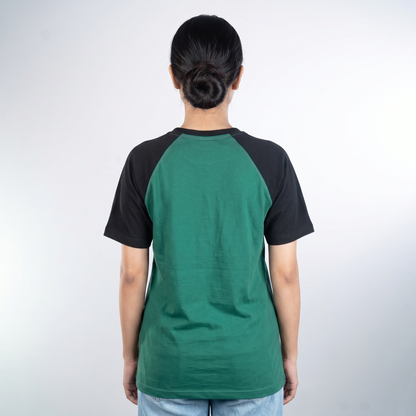 Raglan Half Sleeve |  Green & Black
