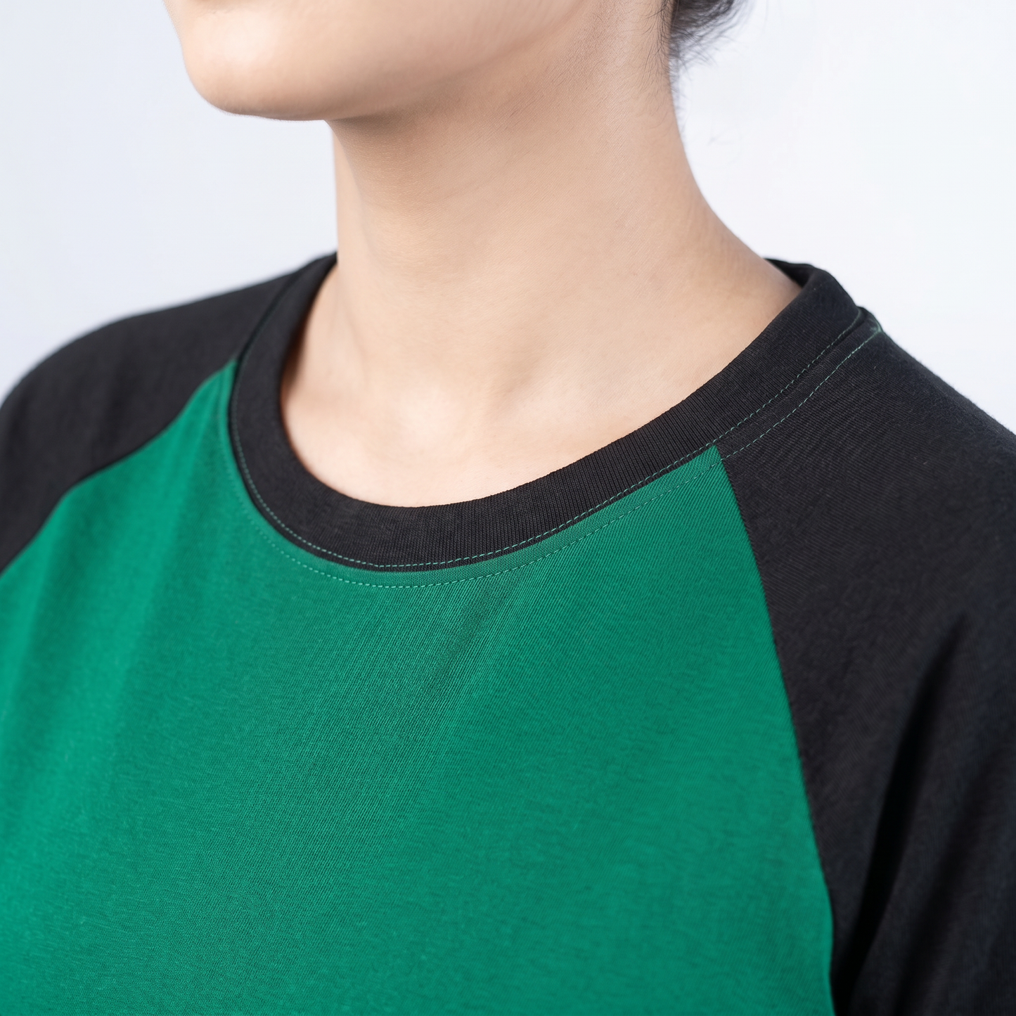 Raglan Half Sleeve |  Green & Black