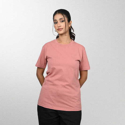 Round Neck Half Sleeve     Peach