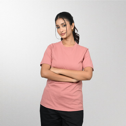 Round Neck Half Sleeve  |   Peach