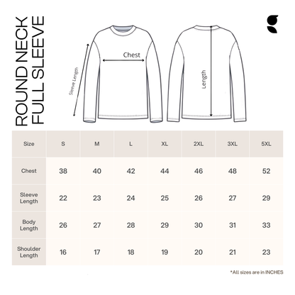 Round Neck Full Sleeve | Black