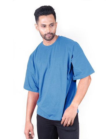 Drop Shoulder Sea Blue
