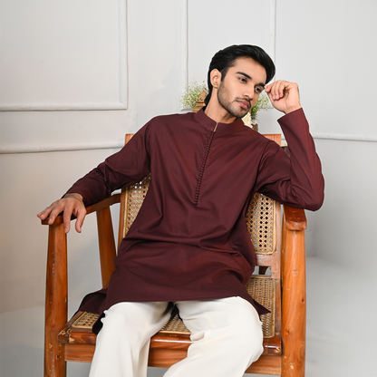 Areez   Panjabi |  Deep Maroon