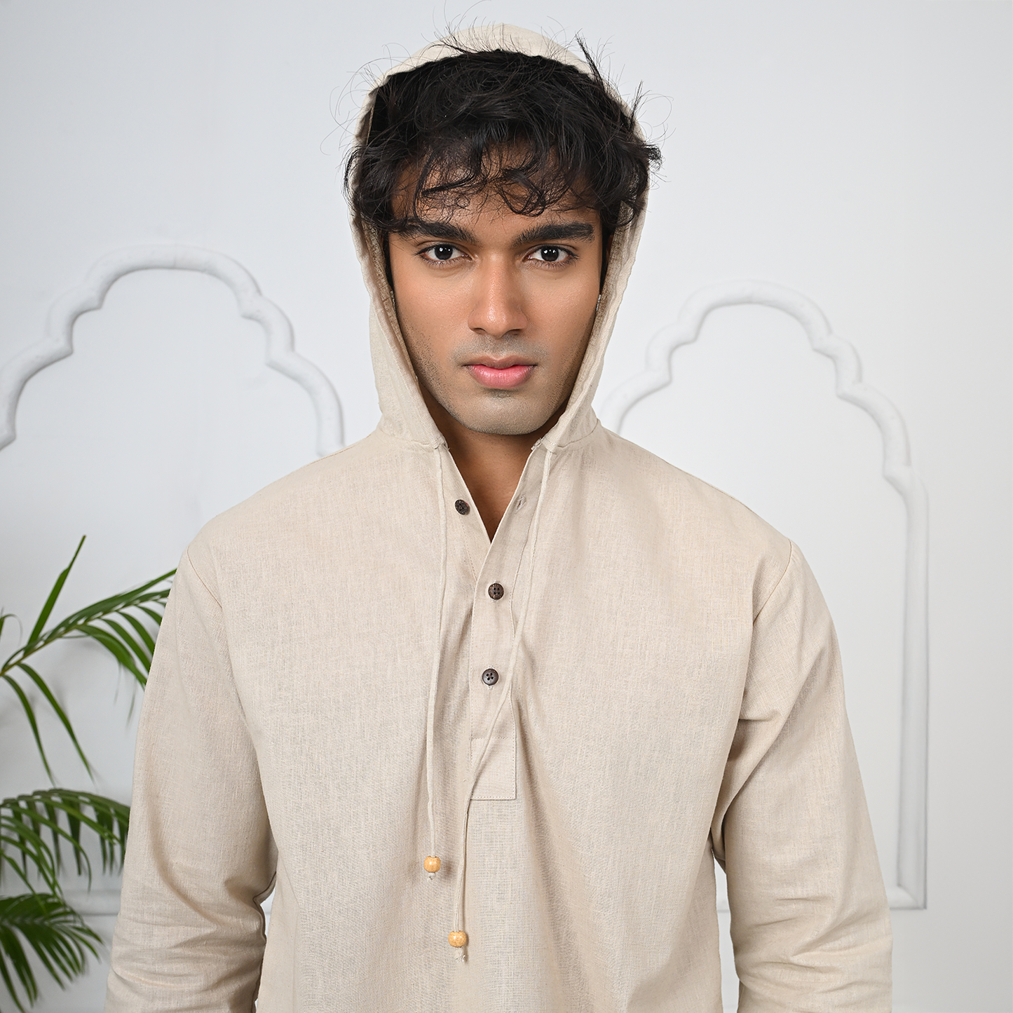 Hooded Katua    Beige