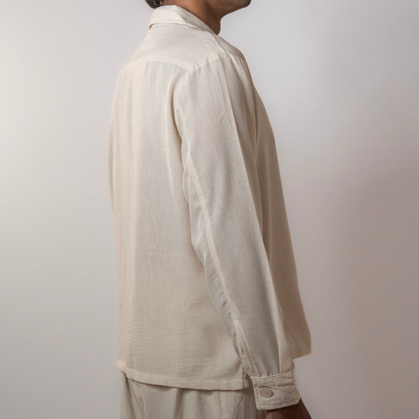 Solid Boxy Fit shirt । Beige