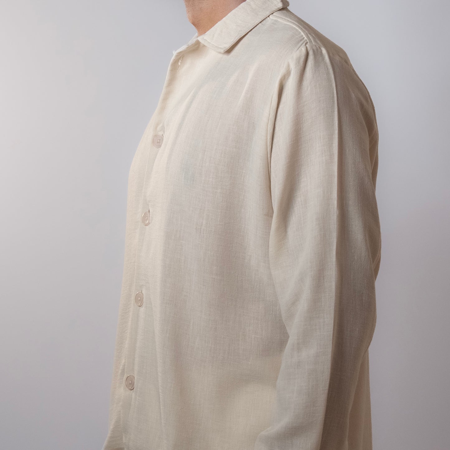 Solid Boxy Fit shirt । Beige
