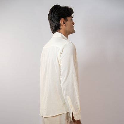 Viscose Boxy Fit shirt । Cream