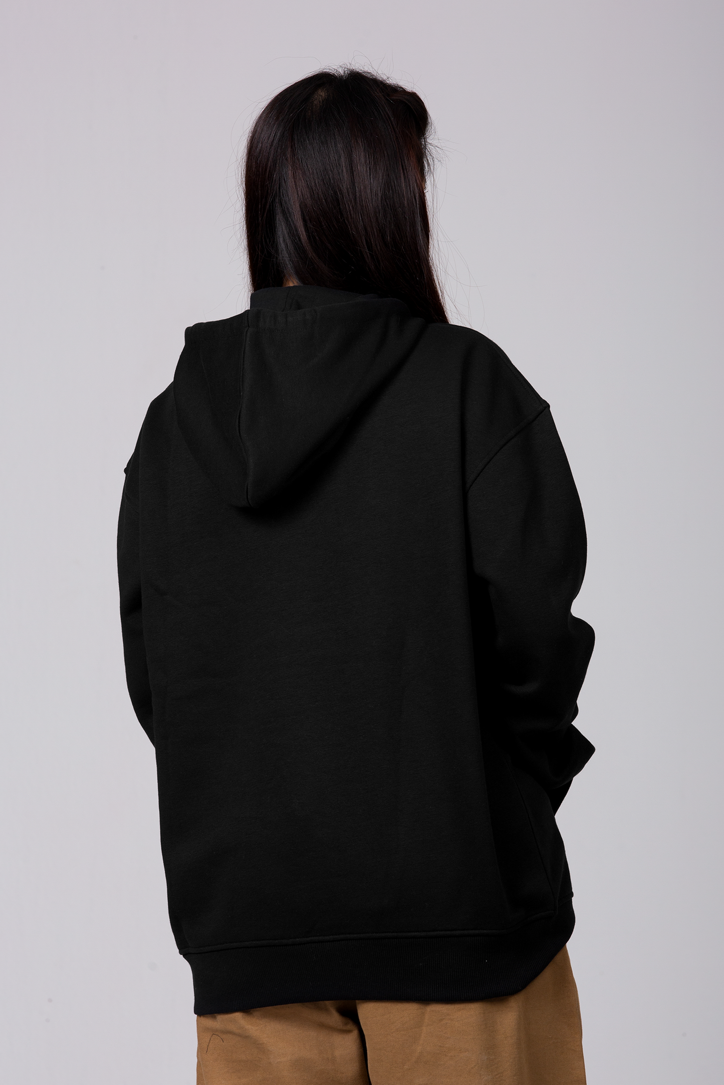 Premium Boxy Drop Shoulder Hoodie | Flash Black