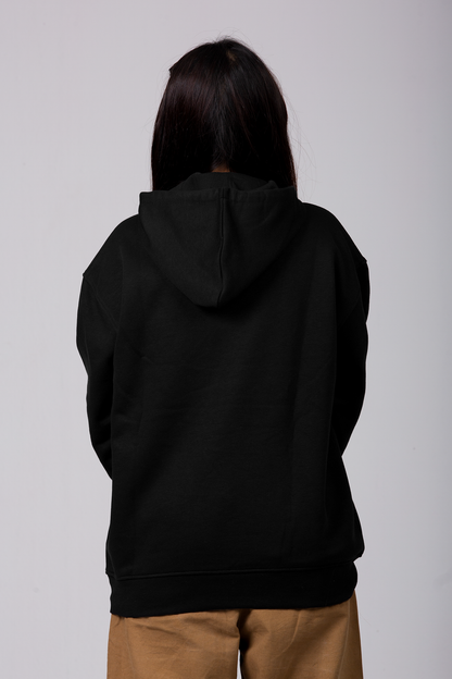 Premium Boxy Drop Shoulder Hoodie | Flash Black