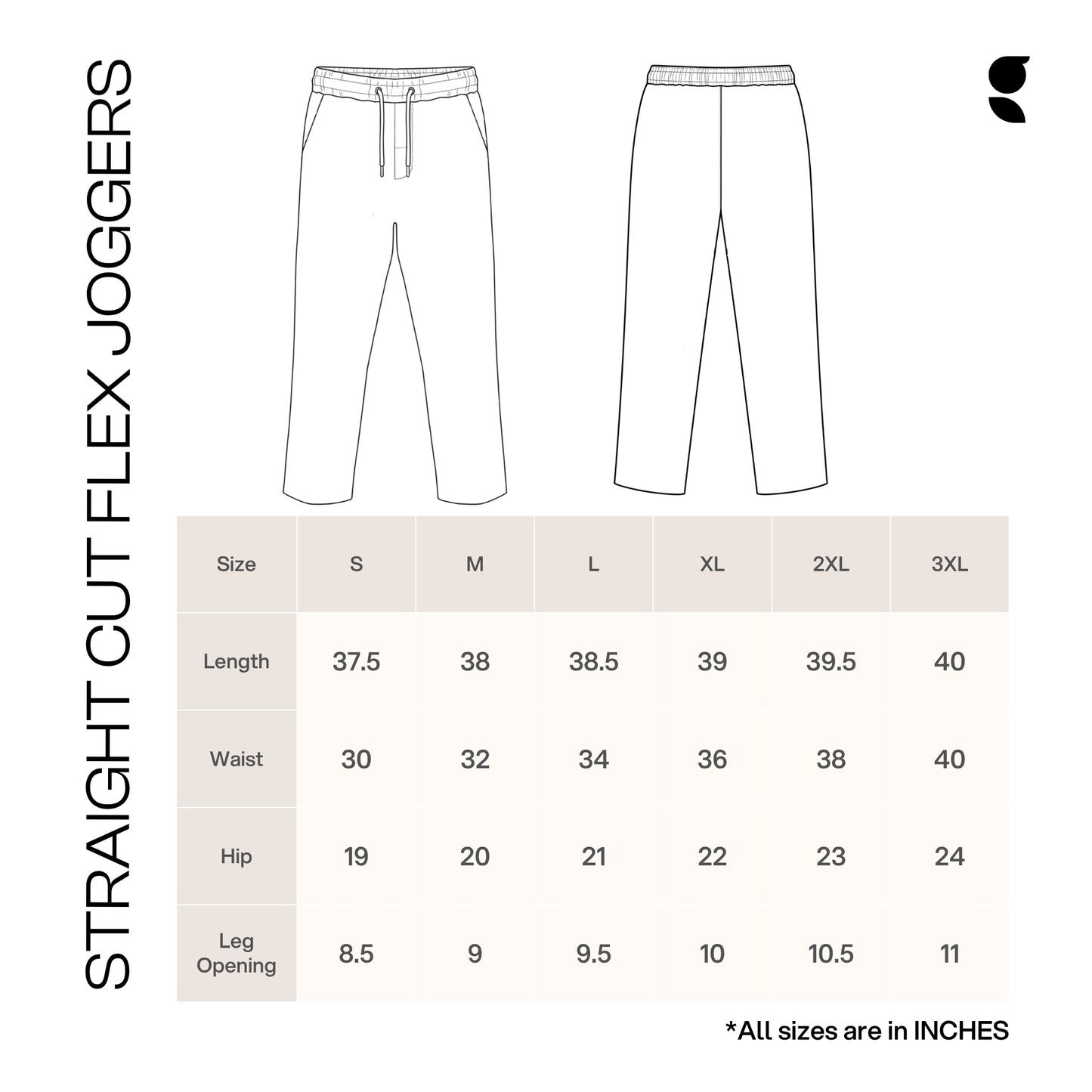 Straight Cut Flex Joggers – Smoke Grey