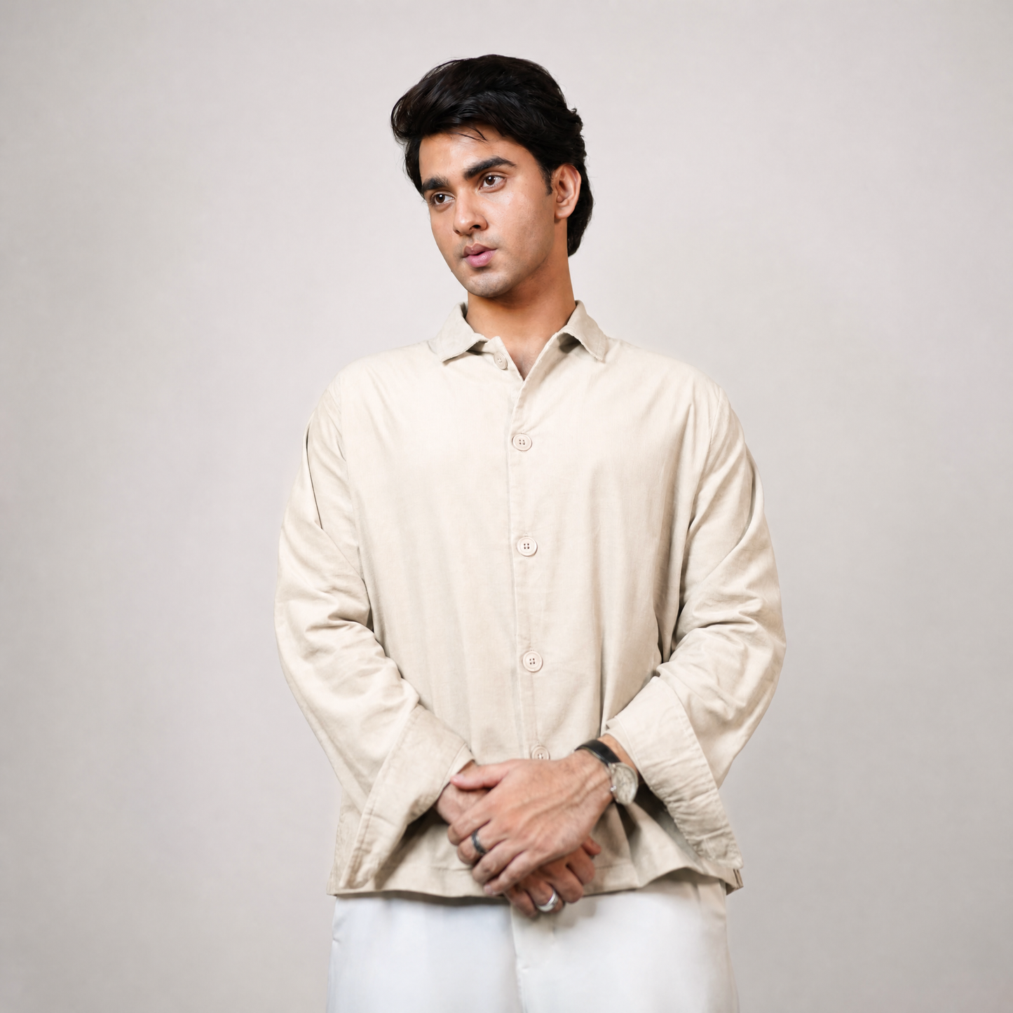 Summer Cord Shirt  | Beige