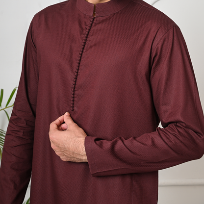Areez   Panjabi |  Deep Maroon