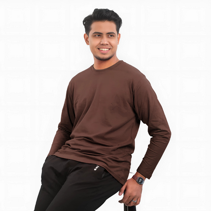 Round Neck Mocha Full Sleeve