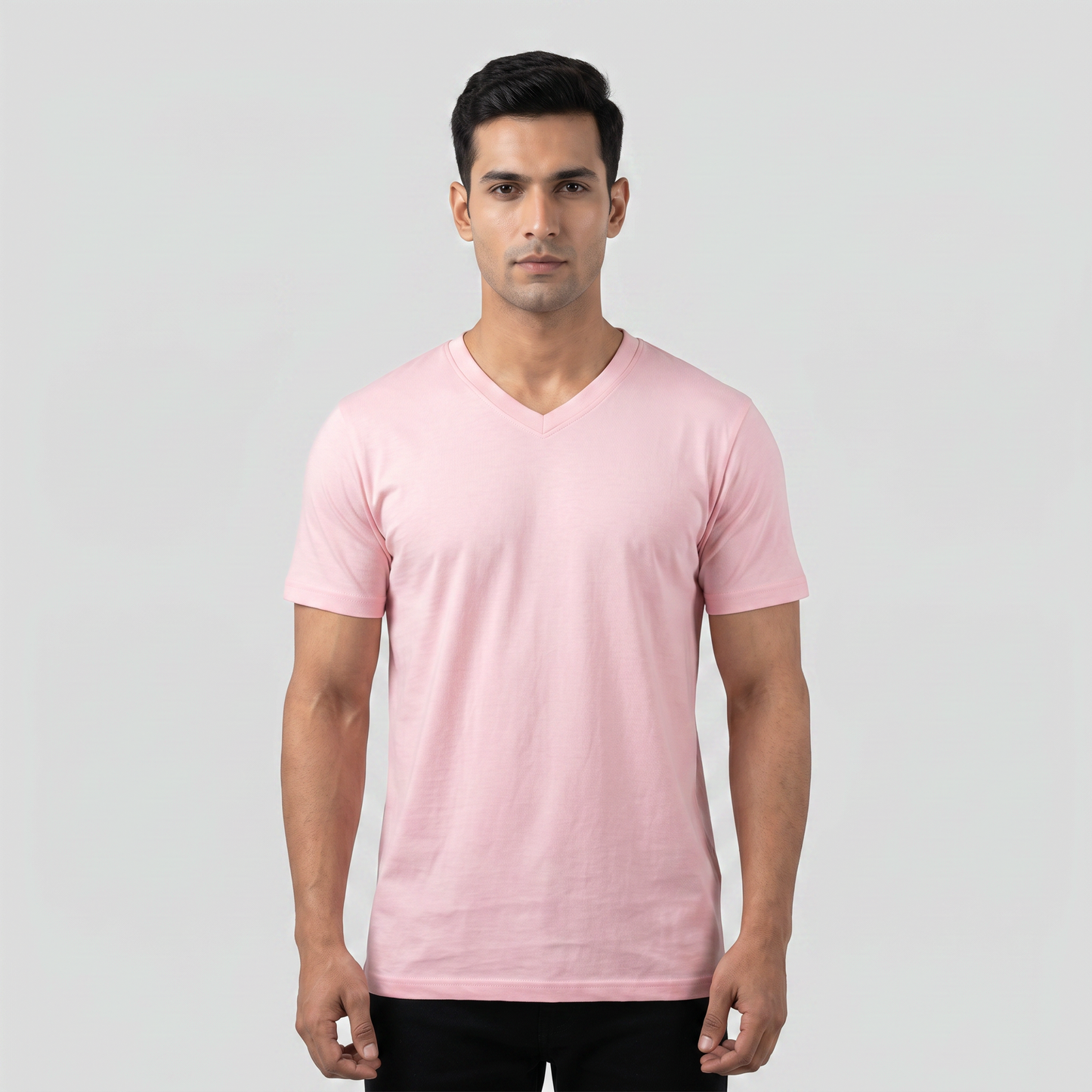 V Neck  |   Baby Pink