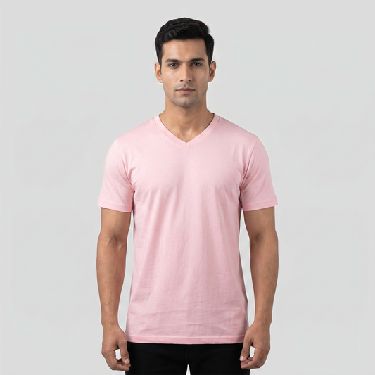 V Neck  |   Baby Pink