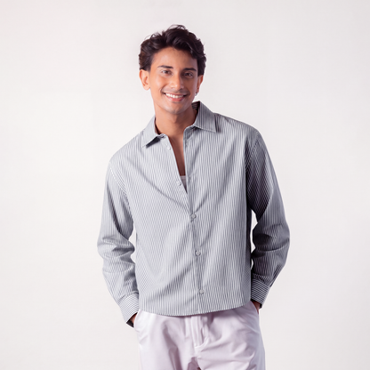 OOTD Boxy Fit Shirt । Grey