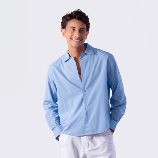 OOTD Boxy Fit Shirt । Blue