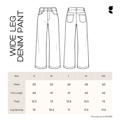 Wide Leg Denim Pant    Light Bleach