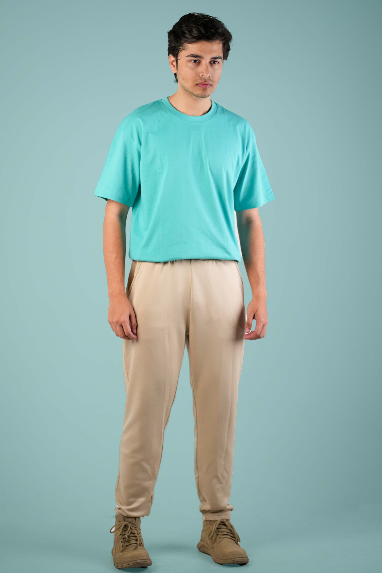 Relaxed Fit Half Sleeve T-shirt | Turquoise