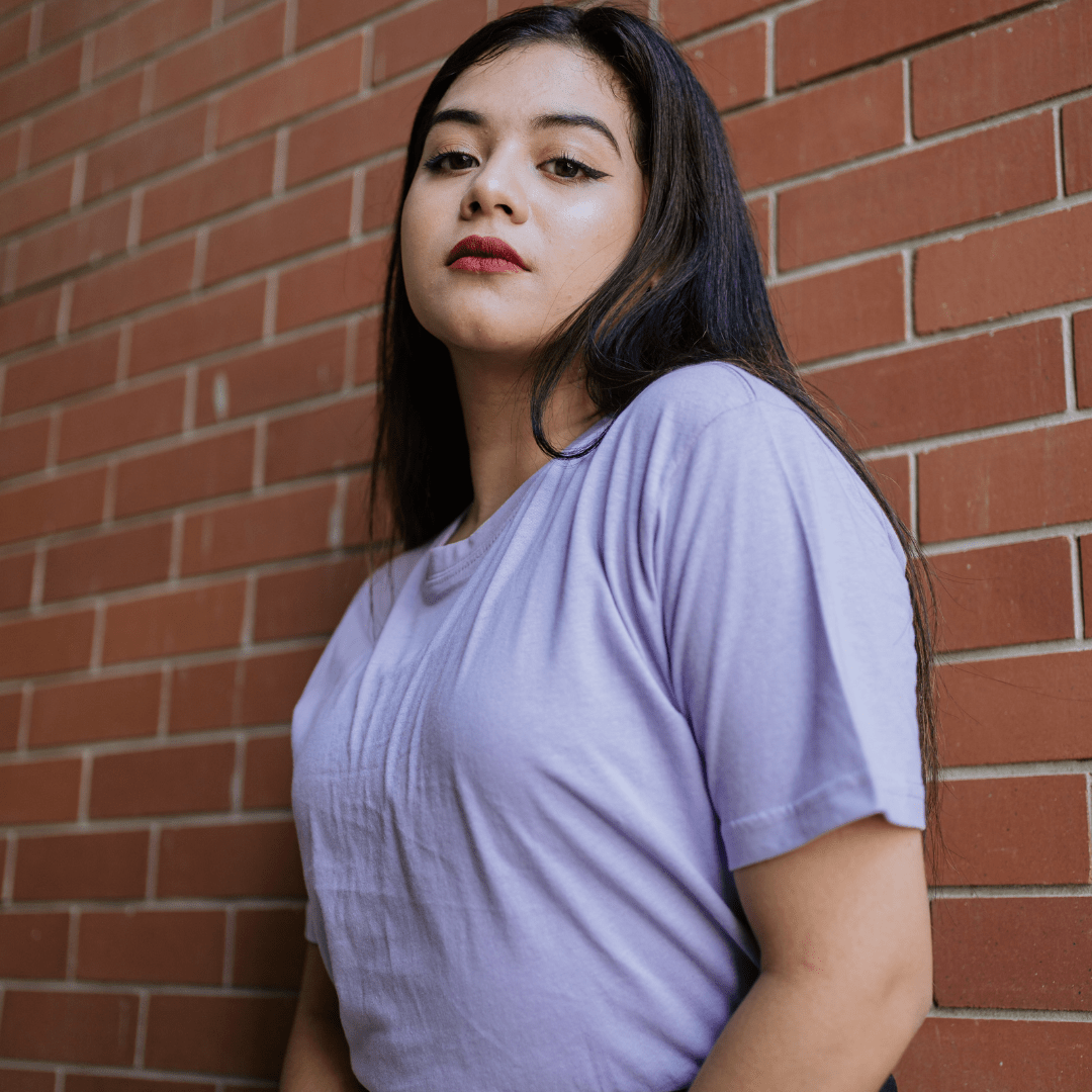 Round Neck Pale Lavender Half Sleeve BasicX GoodyBro 