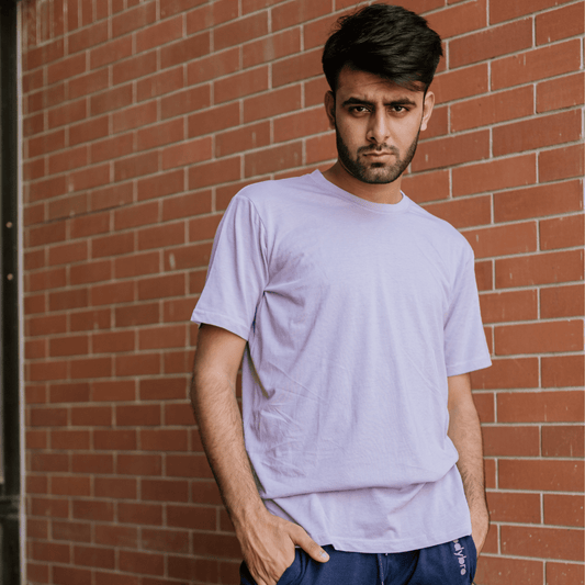 Round Neck Pale Lavender Half Sleeve BasicX GoodyBro 