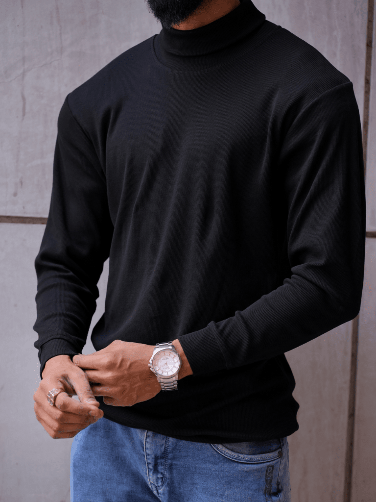 Classic sales black turtleneck