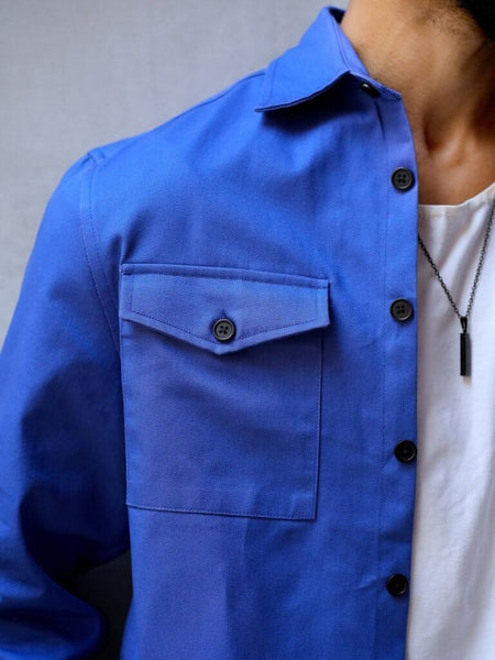 Over Shirt Styled Shacket l Cobalt Blue GoodyBro 