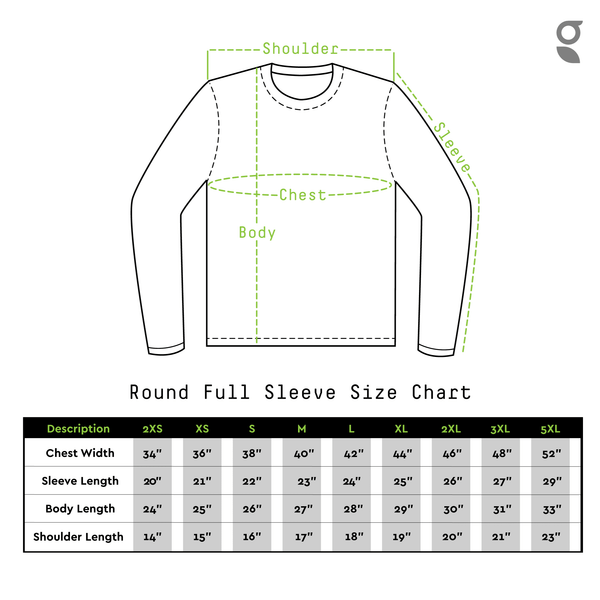 Round Neck Azure Blue Full Sleeve BasicX GoodyBro 