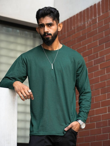Round Neck Forest Green Full Sleeve BasicX GoodyBro 