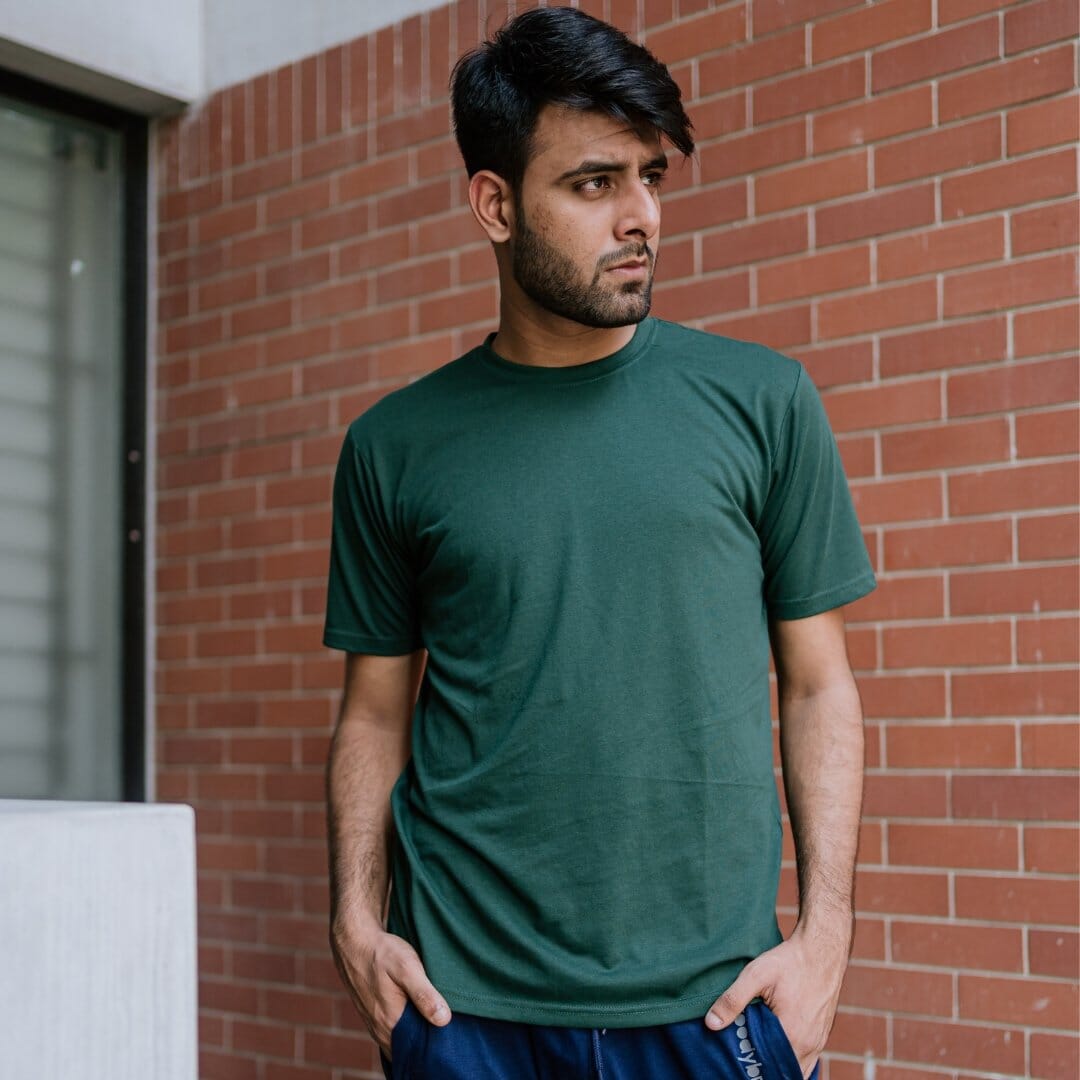 Round Neck Green Half Sleeve BasicX GoodyBro 