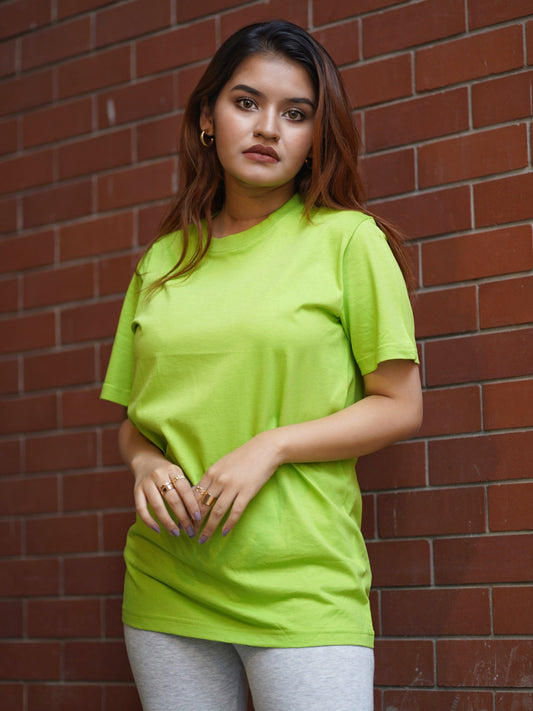Round Neck Lime Half Sleeve Grabs GoodyBro 