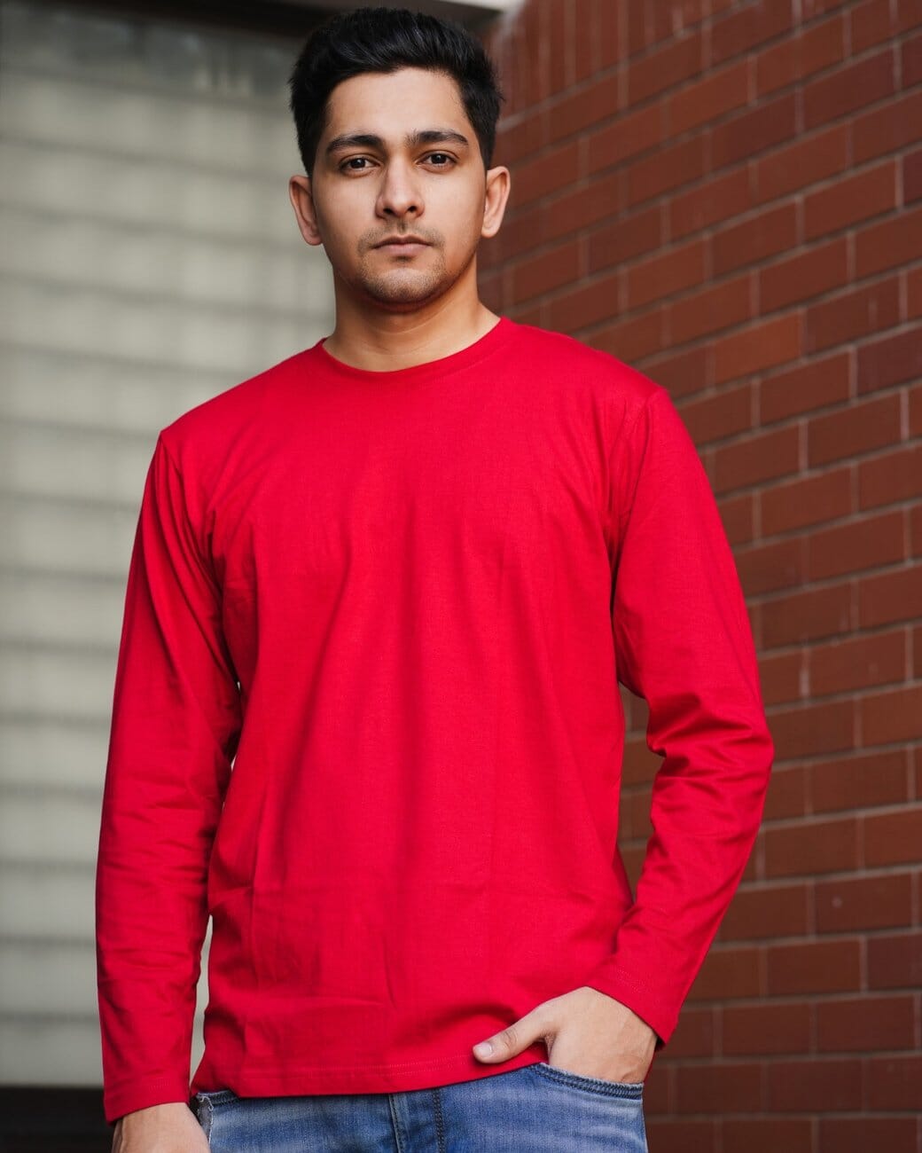 Round Neck Red Full Sleeve BasicX GoodyBro 