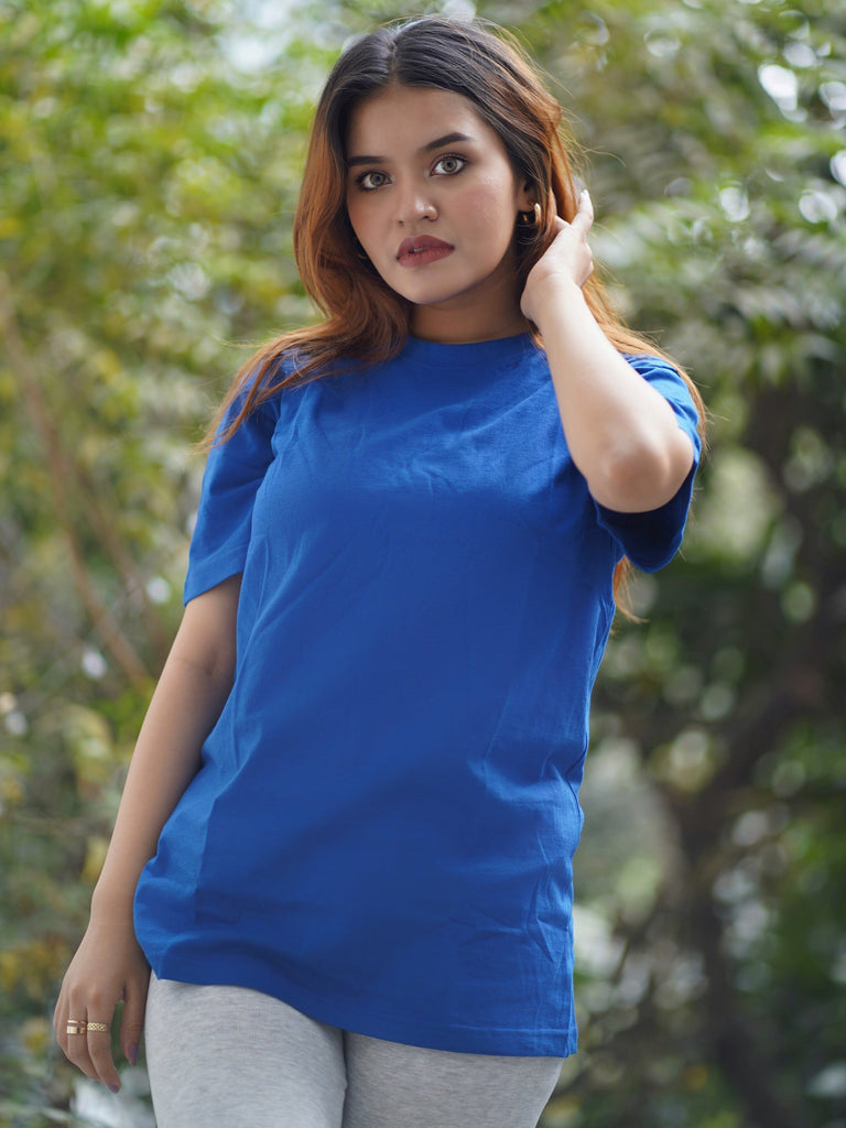 Round Neck Royal Blue Half Sleeve By GoodyBro