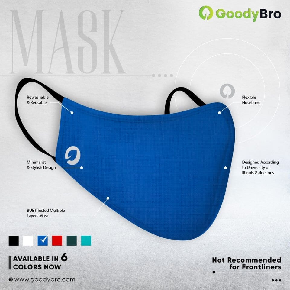 Stylish Mask - Royal Blue Mask GoodyBro 